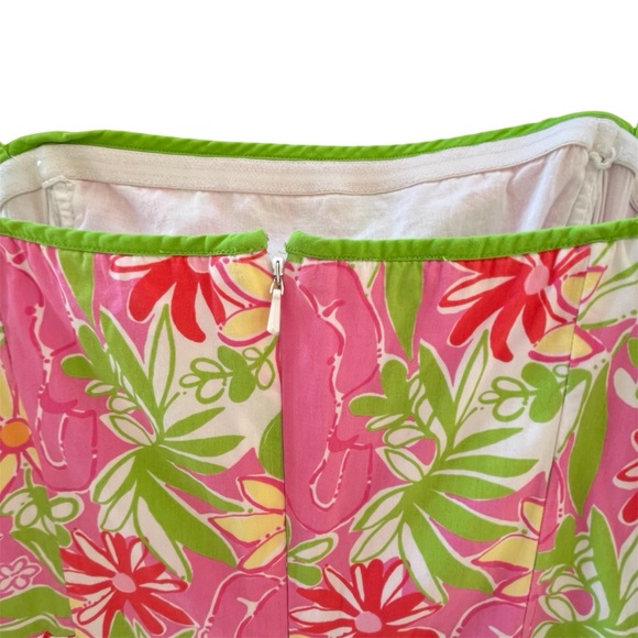 Lilly Pulitzer Pink & Kelly Green Tropical Elephant Sundress Sz- 10 - Picture 8 of 15